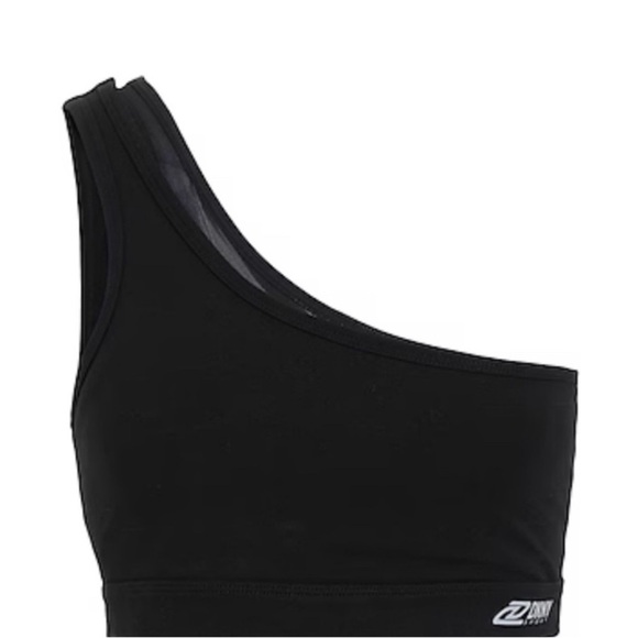 DKNY SPORT NWT Womens Sz XL DKNY Sport, One Shoulder, Women's Sports Bra- Black - Picture 3 of 10